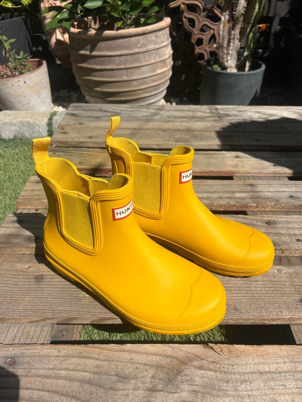 Hunter Original Chelsea Rain Boots Women's Yellow US 9